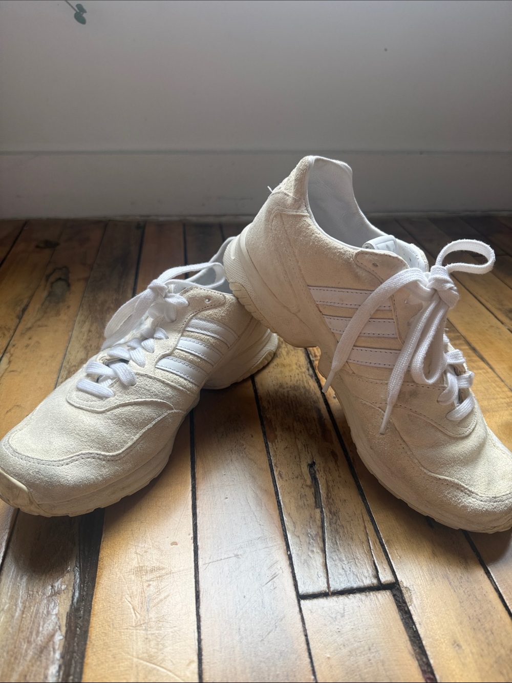 Cream+ White Suede Sneakers - adidas